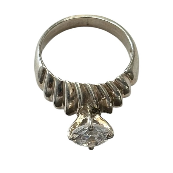 925 Sterling Silver Cubic Zirconia Size 7 - Picture 8 of 10